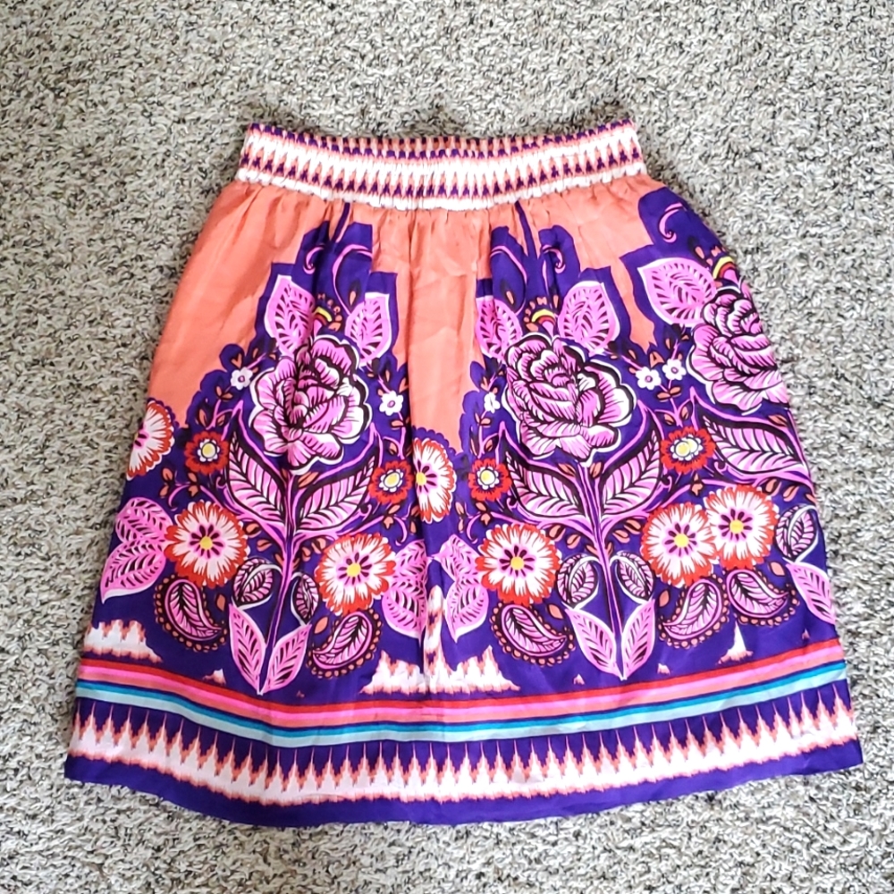 Anthropologie Floral mini Skirt